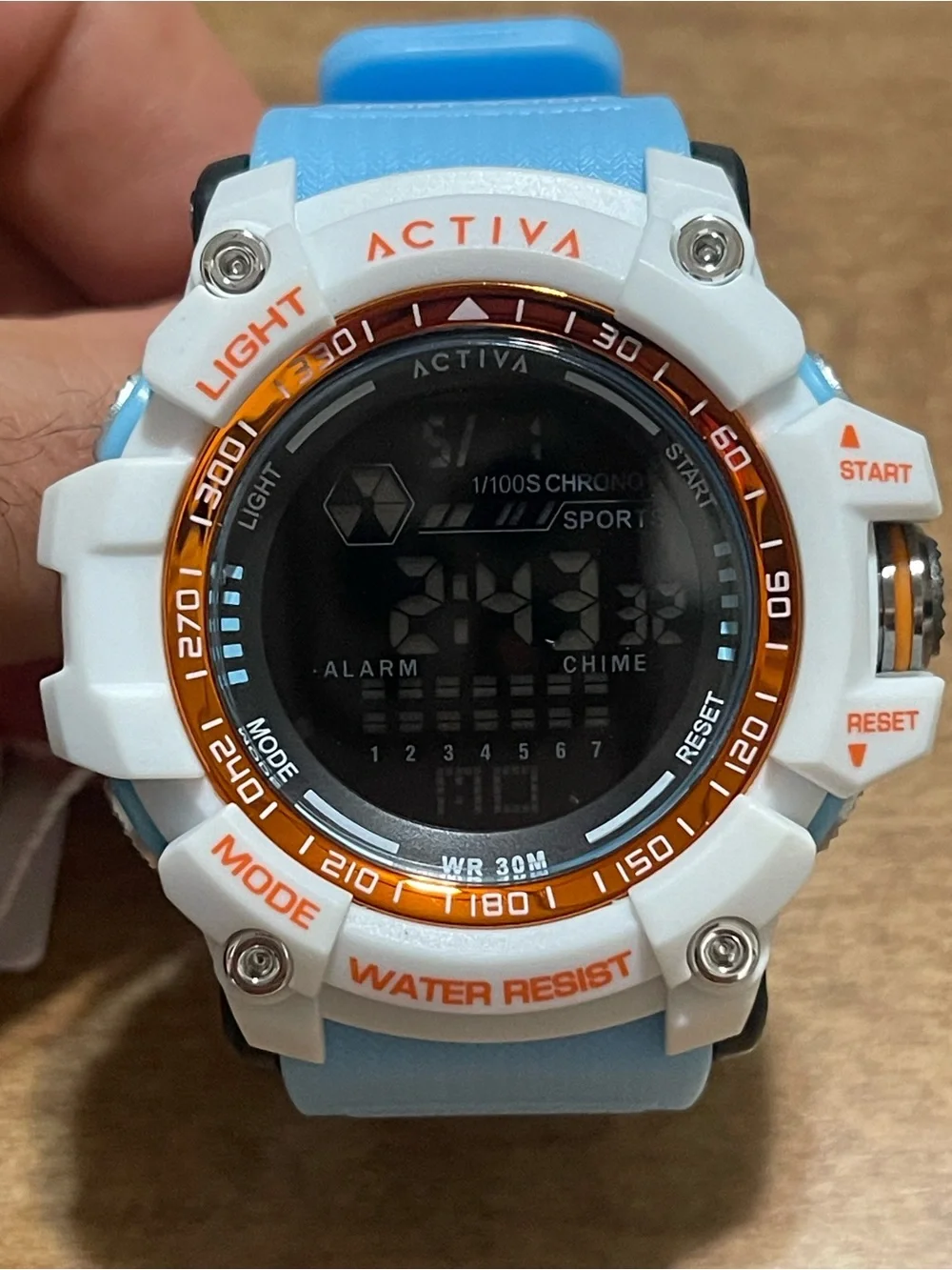 Activa X Invicta Digital Men's Watch - 56mm. Light Blue